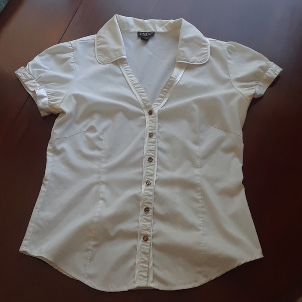 Poetry Button-Up White Shirt